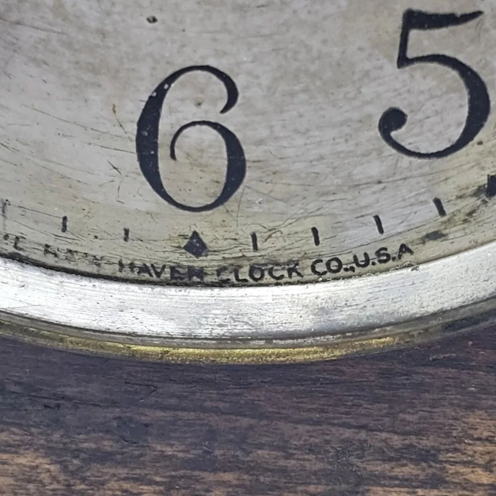 Antique 20's 30s New Haven Clock Co Wood Mantle Clock Not Working HAVE KEY